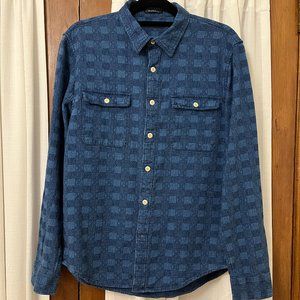 Lucky Brand 100% cotton indigo button up